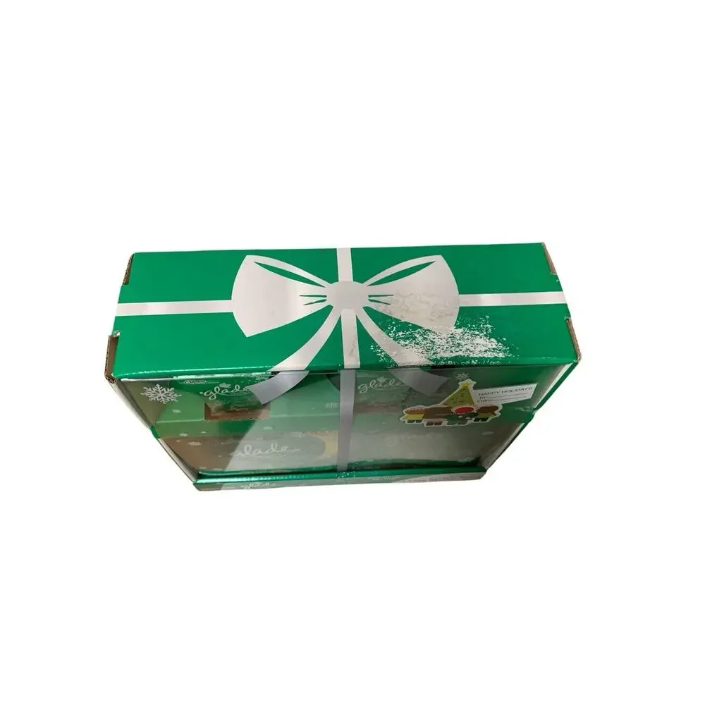 Glade‎ Sparkling Spruce Holiday Gift Set 2 Candles 3 PlugIn Refills Warmer Green